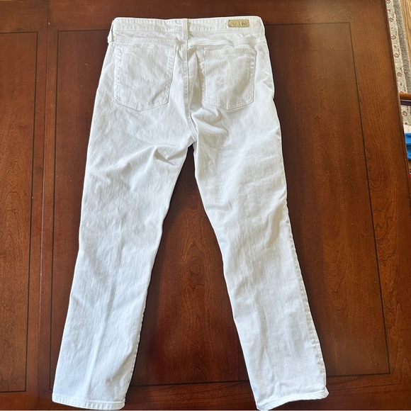 AG Adriano Goldschmied mari crop high rise slim straight White  Jeans 30 - Picture 8 of 8